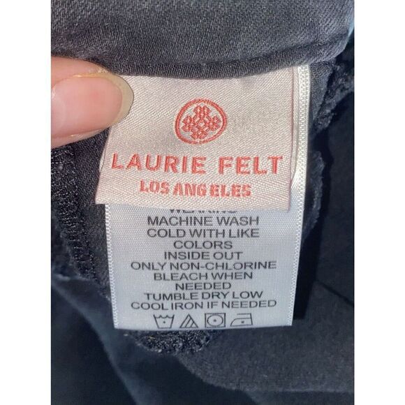 Laurie Felt Silky Ankle Skinny Jeans Zipper Black Grey Stretch High Rise 2XP/24 - Picture 13 of 16